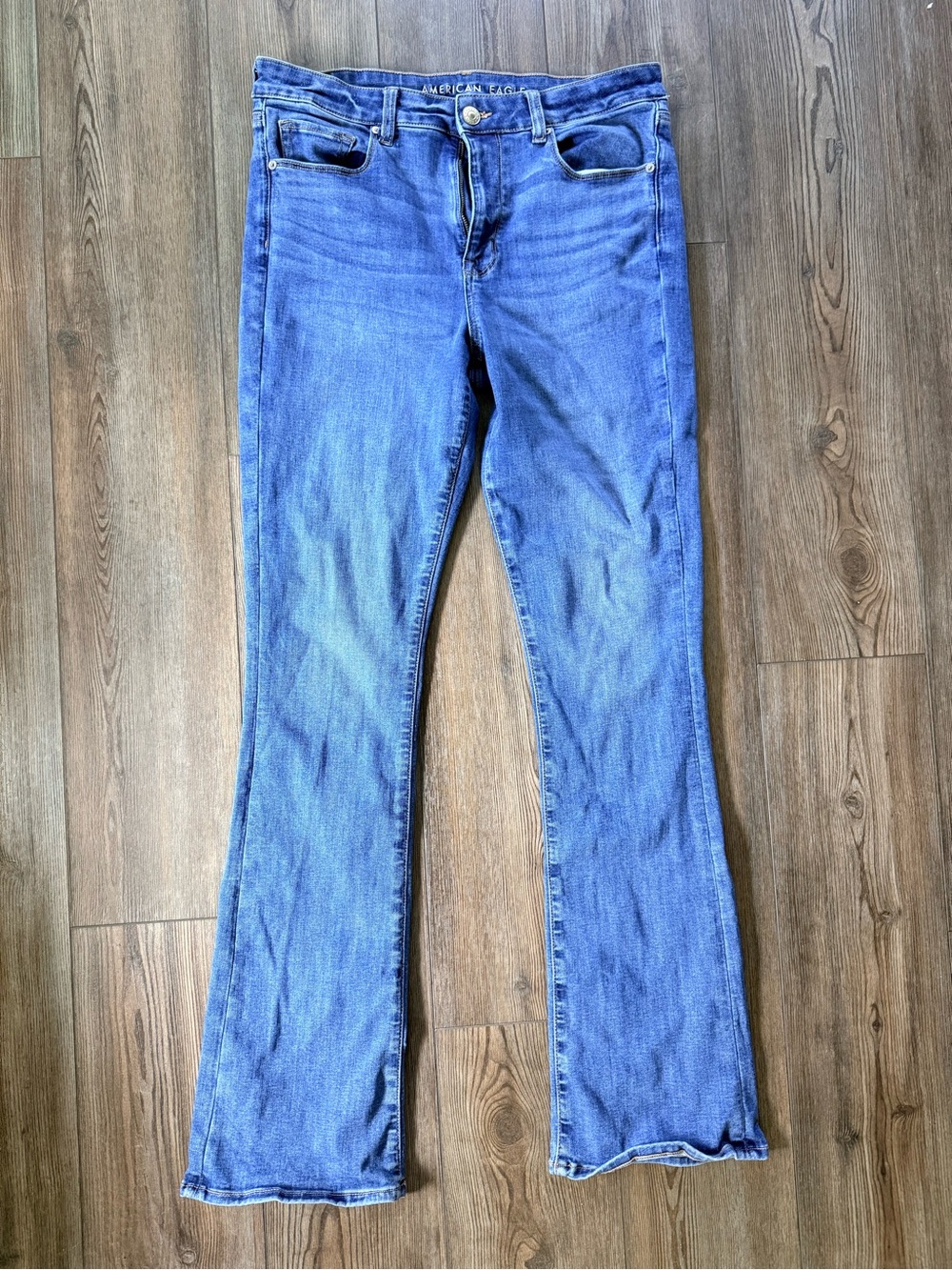 American Eagle Outfitters Women’s Blue Flare Jeans 14 XLONG